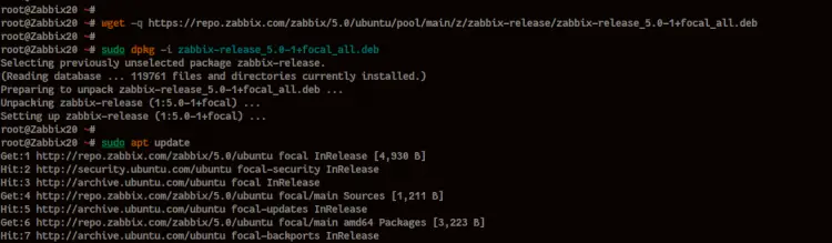 Add Zabbix Repository 5.0 LTS for Ubuntu 20.04