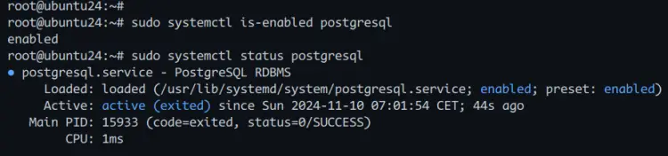 check postgresql