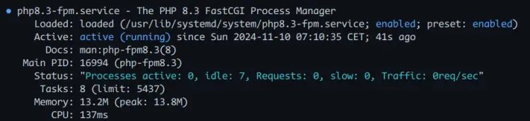 check php-fpm