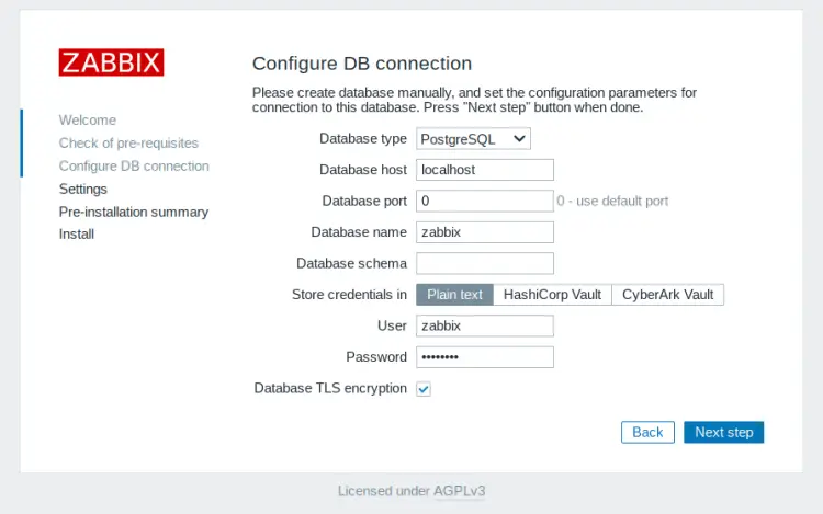 setup database