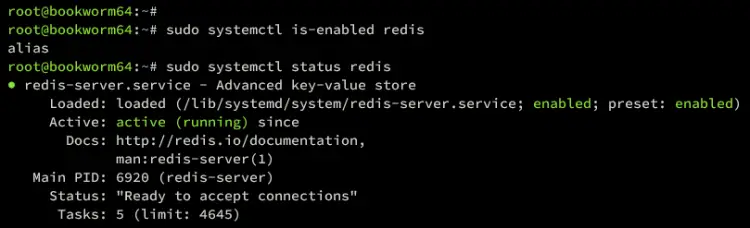 verify redis