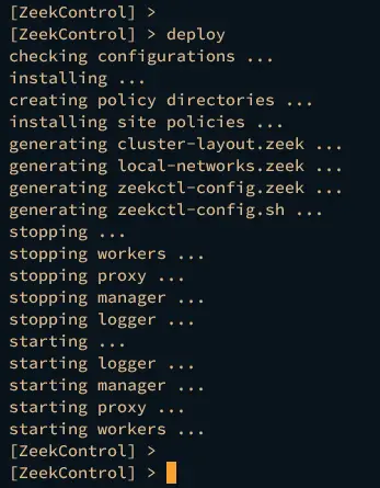 deploy zeek