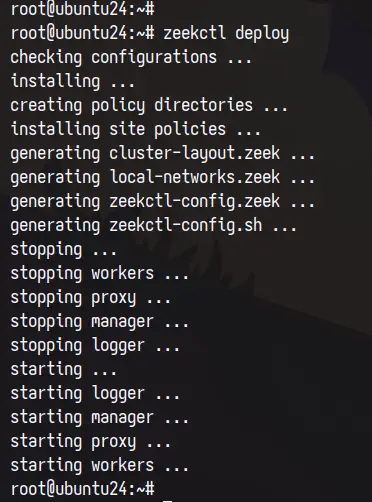 deploy zeek