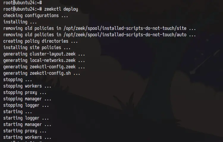 deploy zeek