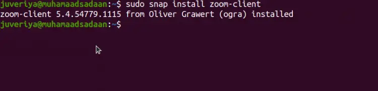 zoom-client snap install