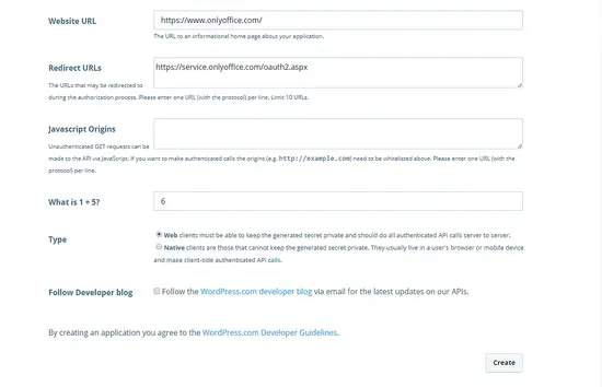 Create a WordPress application II