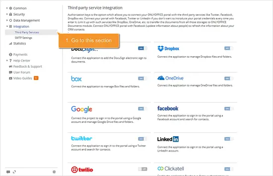 Integration section