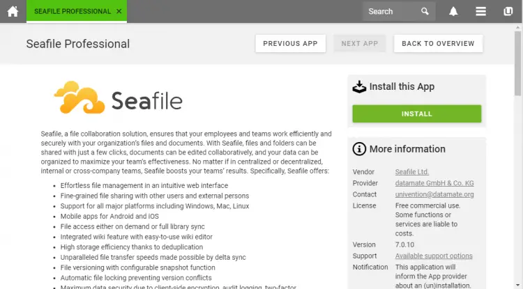 Install Seafile