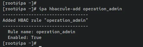 add HBAC rule