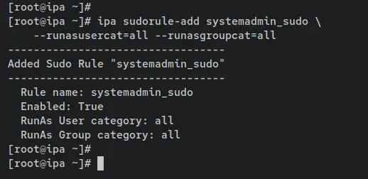 create sudo rule