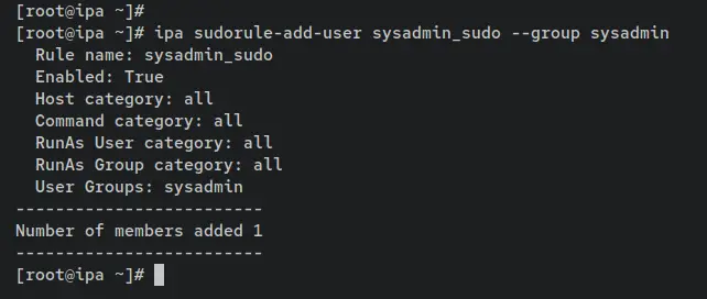 add sudo rule to group