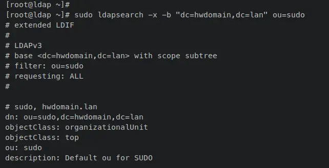 verify sudo ou