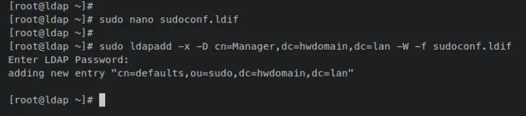 setup default sudoconf