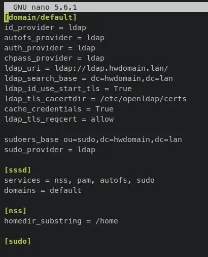 sssd enable sudo