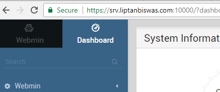 Webmin secured with Let's encrypt