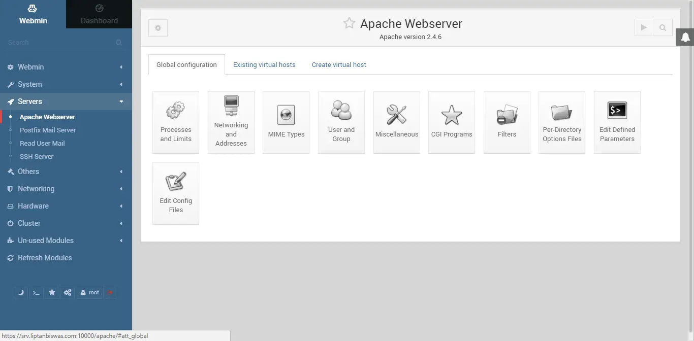 How to Manage CentOS 7 Server with Webmin