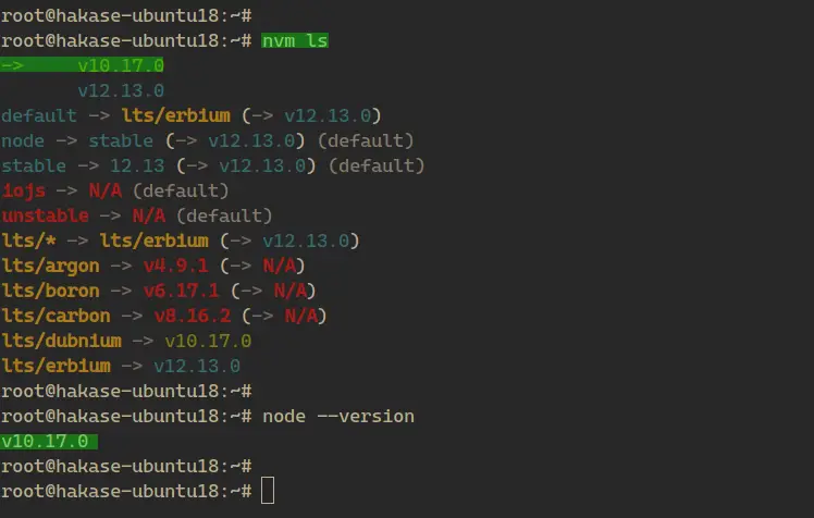 Change Node.js version