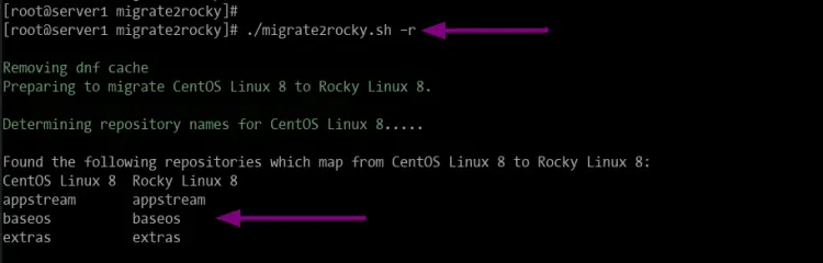 Change main repository from CentOS to Rocky Linux