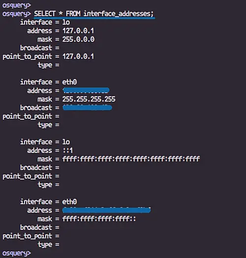 Network Interface Info