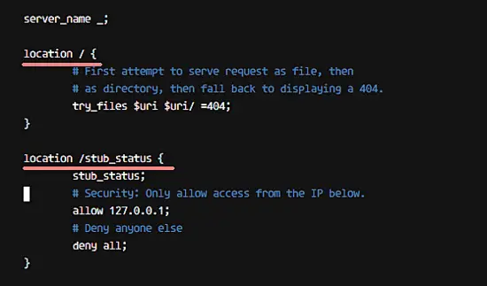 Enable stub_status