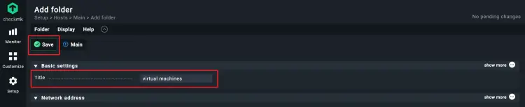 Adding a folder in Checkmk