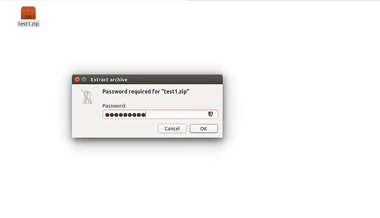 Extract password protected file