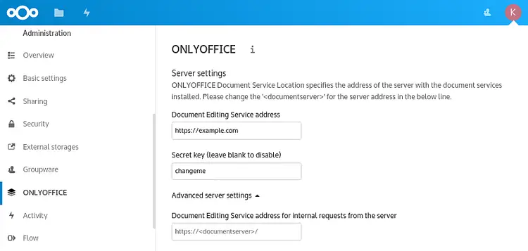 ONLYOFFICE Settings