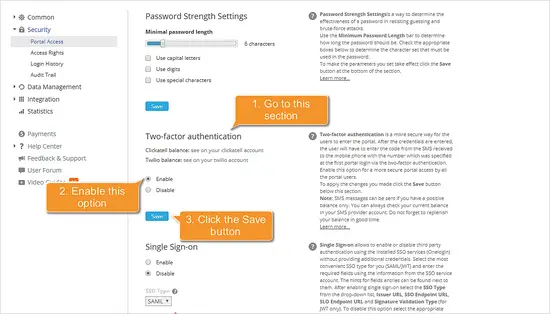 Enable two-factor authentication in ONLYOFFICE