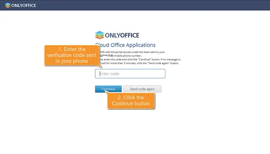 Log in to ONLYOFFICE