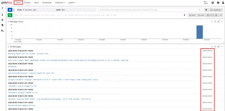 checking logs graylog