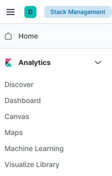 Kibana Discover Menu