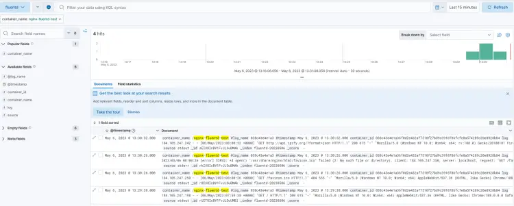 Nginx Container Fluentd Log