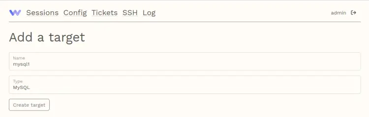 add target mysql server