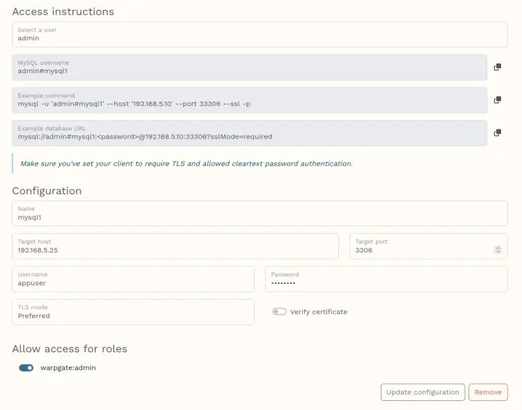 setup target server