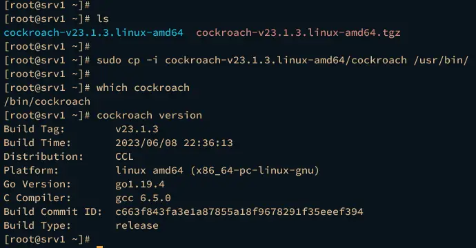 installing cockroachdb