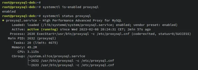 proxysql status