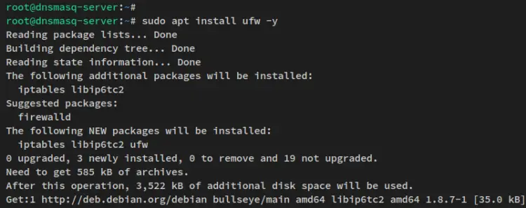 install ufw firewall
