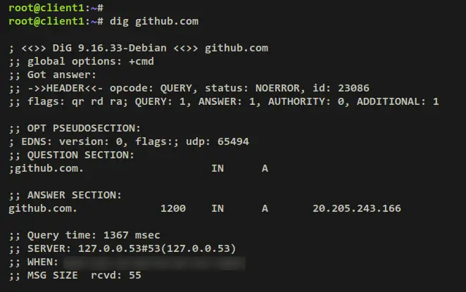 dig to github