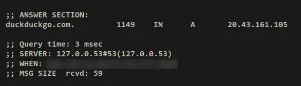 dns cached duckduckgo.com