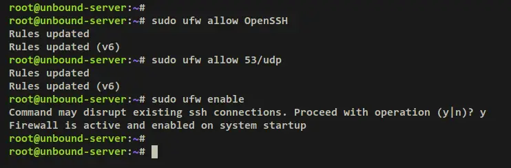 setup ufw