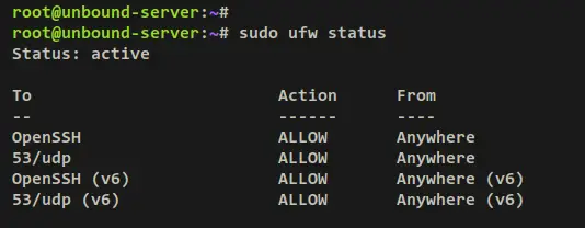 verify ufw