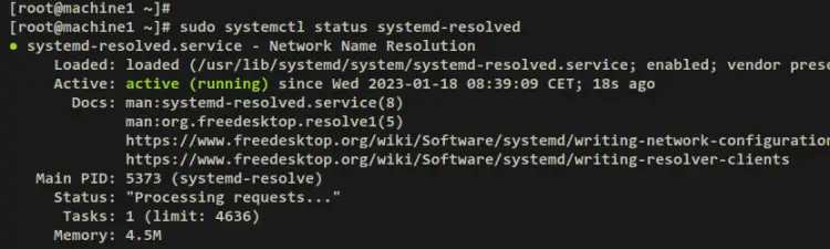 verify systemd-resolved