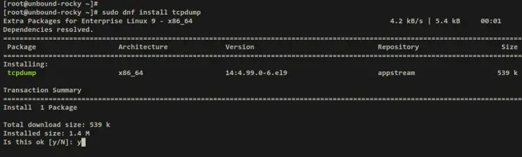 install tcpdump