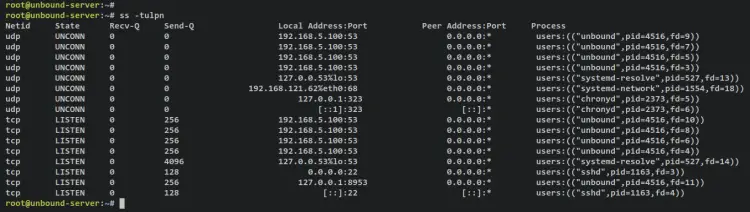 check unbound port