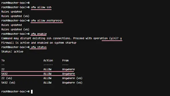 Install and check UFW Firewall