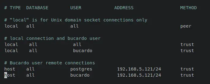 setup postgres02 auth