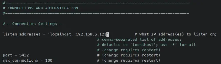 setup address postgres01