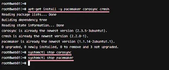 Install Pacemaker, Corosync, and Crmsh on Ubuntu 16.04