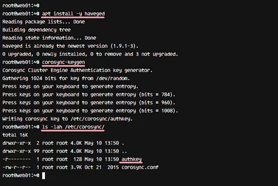 Generate Corosync Key