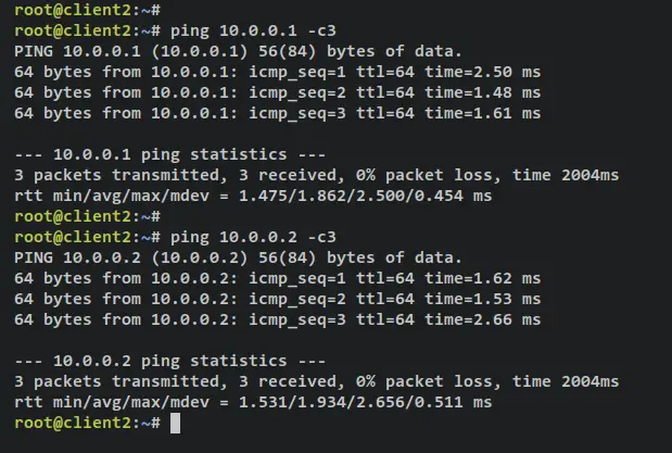 ping client2